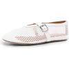 image:imageDREAM PAIRS Womens Round Toe Mary Jane Ballet FlatsWhite