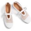 image:imageDREAM PAIRS Womens Round Toe Mary Jane Ballet FlatsWhite