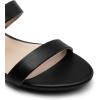 image:imageDREAM PAIRS Womens Slides Heels Slip On Low Block Sandals Two Strap Open Round Toe Chunky Casual Summer Mules ShoesBlack
