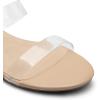 image:imageDREAM PAIRS Womens Slides Heels Slip On Low Block Sandals Two Strap Open Round Toe Chunky Casual Summer Mules ShoesClear