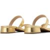 image:imageDREAM PAIRS Womens Slides Heels Slip On Low Block Sandals Two Strap Open Round Toe Chunky Casual Summer Mules ShoesGold