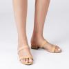 image:imageDREAM PAIRS Womens Slides Heels Slip On Low Block Sandals Two Strap Open Round Toe Chunky Casual Summer Mules ShoesNudenubuck