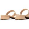 image:imageDREAM PAIRS Womens Slides Heels Slip On Low Block Sandals Two Strap Open Round Toe Chunky Casual Summer Mules ShoesNudenubuck