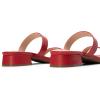 image:imageDREAM PAIRS Womens Slides Heels Slip On Low Block Sandals Two Strap Open Round Toe Chunky Casual Summer Mules ShoesRed