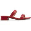 image:imageDREAM PAIRS Womens Slides Heels Slip On Low Block Sandals Two Strap Open Round Toe Chunky Casual Summer Mules ShoesRed