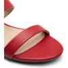 image:imageDREAM PAIRS Womens Slides Heels Slip On Low Block Sandals Two Strap Open Round Toe Chunky Casual Summer Mules ShoesRed