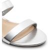 image:imageDREAM PAIRS Womens Slides Heels Slip On Low Block Sandals Two Strap Open Round Toe Chunky Casual Summer Mules ShoesSilver