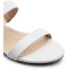 image:imageDREAM PAIRS Womens Slides Heels Slip On Low Block Sandals Two Strap Open Round Toe Chunky Casual Summer Mules ShoesWhite