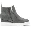 image:imageDREAM PAIRS Womens Slip on High Top Wedge Sneakers Hidden Heel Platform Wedgie Ankle BootiesGreyPu