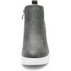 image:imageDREAM PAIRS Womens Slip on High Top Wedge Sneakers Hidden Heel Platform Wedgie Ankle BootiesGreyPu