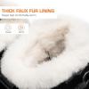 image:imageDREAM PAIRS Womens Snow Winter Boots Mid Calf Waterproof Warm Faux Fur Lined Lace Up Antislip Outdoor Duck BootsBlack
