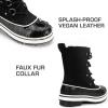 image:imageDREAM PAIRS Womens Snow Winter Boots Mid Calf Waterproof Warm Faux Fur Lined Lace Up Antislip Outdoor Duck BootsBlack