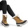 image:imageDREAM PAIRS Womens Snow Winter Boots Mid Calf Waterproof Warm Faux Fur Lined Lace Up Antislip Outdoor Duck BootsChestnutBlack