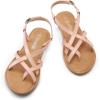 image:imageDREAM PAIRS Womens Strappy Flat SandalsNaturalpu
