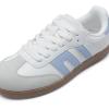 image:imageDREAM PAIRS Womens Tennis Sneakers Walking Flat LowTop Casual LaceUp Comfortable Nia Fashion Sneakers ShoesWhite Blue
