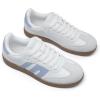 image:imageDREAM PAIRS Womens Tennis Sneakers Walking Flat LowTop Casual LaceUp Comfortable Nia Fashion Sneakers ShoesWhite Blue