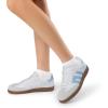 image:imageDREAM PAIRS Womens Tennis Sneakers Walking Flat LowTop Casual LaceUp Comfortable Nia Fashion Sneakers ShoesWhite Blue