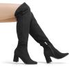 image:imageDREAM PAIRS Womens Thigh High Over the Knee Fashion Chunky Heel Long BootsBlackSuede