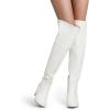 image:imageDREAM PAIRS Womens Thigh High Over the Knee Fashion Chunky Heel Long BootsWhitePu