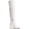 image:imageDREAM PAIRS Womens Thigh High Over the Knee Fashion Chunky Heel Long BootsWhitePu