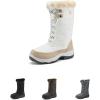 image:imageDREAM PAIRS Womens Warm Faux Fur Lined MidCalf Winter Snow BootsGooseBeige White
