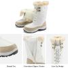 image:imageDREAM PAIRS Womens Warm Faux Fur Lined MidCalf Winter Snow BootsGooseBeige White