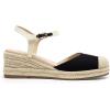 image:imageDREAM PAIRS Womens Wedge Sandals Closed Toe Espadrilles Platform Wedge Heels with Adjustable Ankle Straps and Comfortable Cushion InsolesBlack