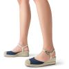 image:imageDREAM PAIRS Womens Wedge Sandals Closed Toe Espadrilles Platform Wedge Heels with Adjustable Ankle Straps and Comfortable Cushion InsolesNavy