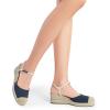 image:imageDREAM PAIRS Womens Wedge Sandals Closed Toe Espadrilles Platform Wedge Heels with Adjustable Ankle Straps and Comfortable Cushion InsolesNavy