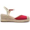 image:imageDREAM PAIRS Womens Wedge Sandals Closed Toe Espadrilles Platform Wedge Heels with Adjustable Ankle Straps and Comfortable Cushion InsolesRed