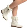 image:imageDREAM PAIRS Womens Winter Duck Boots Mid Calf Warm Insulated Faux Fur Lined Waterproof Lace Up Snow BootsBeige