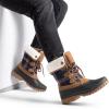 image:imageDREAM PAIRS Womens Winter Duck Boots Mid Calf Warm Insulated Faux Fur Lined Waterproof Lace Up Snow BootsTan