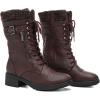 image:imageDREAM PAIRS Womens Winter Lace up Mid Calf Combat Riding Military BootsBurgundy