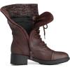 image:imageDREAM PAIRS Womens Winter Lace up Mid Calf Combat Riding Military BootsBurgundy