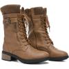 image:imageDREAM PAIRS Womens Winter Lace up Mid Calf Combat Riding Military BootsCamel