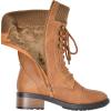 image:imageDREAM PAIRS Womens Winter Lace up Mid Calf Combat Riding Military BootsCamela