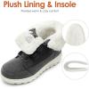 image:imageDREAM PAIRS Womens Winter Snow Boots Lace Up Warm Comfortable Faux Fur Lining Outdoor Ankle BootiesDark Grey