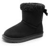 image:imageDREAM PAIRS Girls Boots Kids Winter Faux Fur Warm Snow Ankle FuzzyChic Kids Bow Boots for ToddlerLittle KidBlack