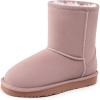 image:imageDREAM PAIRS Girls Boys Boots Kids Faux Fur Lined Winter Snow FuzzyClassic Kids Mid BootAll Pink