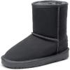 image:imageDREAM PAIRS Girls Boys Boots Kids Faux Fur Lined Winter Snow FuzzyClassic Kids Mid BootGrey