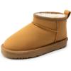 image:imageDREAM PAIRS Girls Boys Boots Kids Winter Ankle Faux Fur Lined Warm Snow Shoes Kid Short Boots for Little KidBig KidCamel