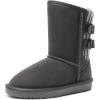 image:imageDREAM PAIRS Girls Boys Winter Boots Faux Fur Lined Mid Calf Kids Snow Tall Shoes FuzzyChic Kids Buckle for Little KidBig KidGrey
