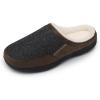 image:imageDREAM PAIRS Mens Cozy Memory Foam Slippers with Fuzzy Woollike Lining Slipon Washable Indoor Outdoor House ShoesBrownGrey