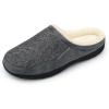 image:imageDREAM PAIRS Mens Cozy Memory Foam Slippers with Fuzzy Woollike Lining Slipon Washable Indoor Outdoor House ShoesLight Grey