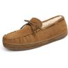 image:imageDREAM PAIRS Mens Moccasin Slippers Fuzzy Plush House Shoes Indoor Outdoor Fleece Lining LoafersTan