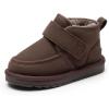 image:imageDREAM PAIRS Toddler Boots Boys Kids Girls Winter Warm Faux Fur Walking Ankle Boots FuzzyGo Kids Cozy Tap ShoesBrown