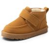 image:imageDREAM PAIRS Toddler Boots Boys Kids Girls Winter Warm Faux Fur Walking Ankle Boots FuzzyGo Kids Cozy Tap ShoesChestnut