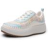 image:imageDREAM PAIRS Women Chunky City Tweed Comfortable Casual Platform Fashion SneakerBlueRainbowknit