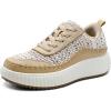 image:imageDREAM PAIRS Women Chunky City Tweed Comfortable Casual Platform Fashion SneakerKhakiknit