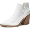 image:imageDREAM PAIRS Womens Ankle Boots Chunky Heel Pointed Toe Short Booties ShoesWhitepu
